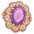 Bochic "Orient" Natural Amethyst & Peridot Cocktail Ring Set In 18K Gold&Silver For Sale - Image 15 of 18