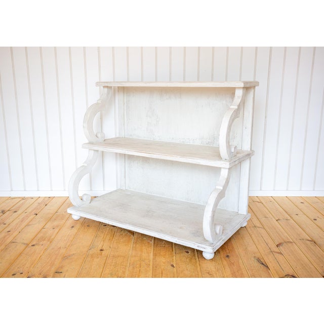 1930s 20th Century Regency French White Waterfall Shelving Unit, 1930s For Sale - Image 5 of 18