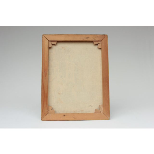 Mid-century Impressionist painting. Oil on canvas. Coastal landscape of Minori, Italy. Signed lower right. Due to improper...