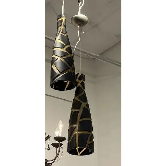 1990s Italian Murano Style Glass Single Pendants - a Pair For Sale - Image 13 of 13