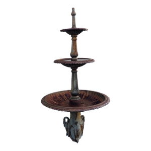 Antique American Monumental 3 Tier Cast Iron Fountain