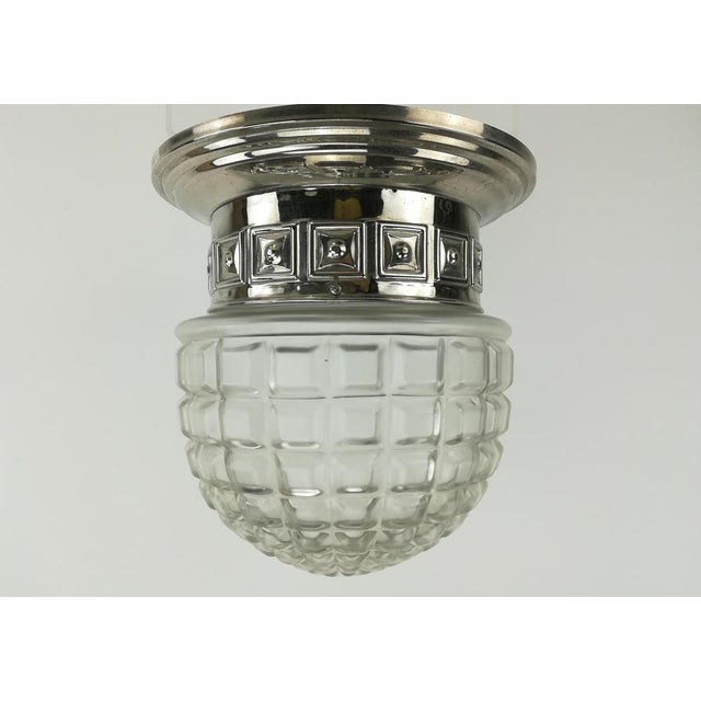 Metal Chrome Plate Ceiling Lamp from Hoffmann Design For Sale - Image 7 of 7