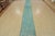 Farmhouse Tabriz Runner 2’8” X 18’5” Blue Wool Vintage Overdyed Hand-Knotted Rug For Sale - Image 3 of 11