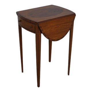 Maitland Smith Adam Style Satinwood Pembroke Table For Sale