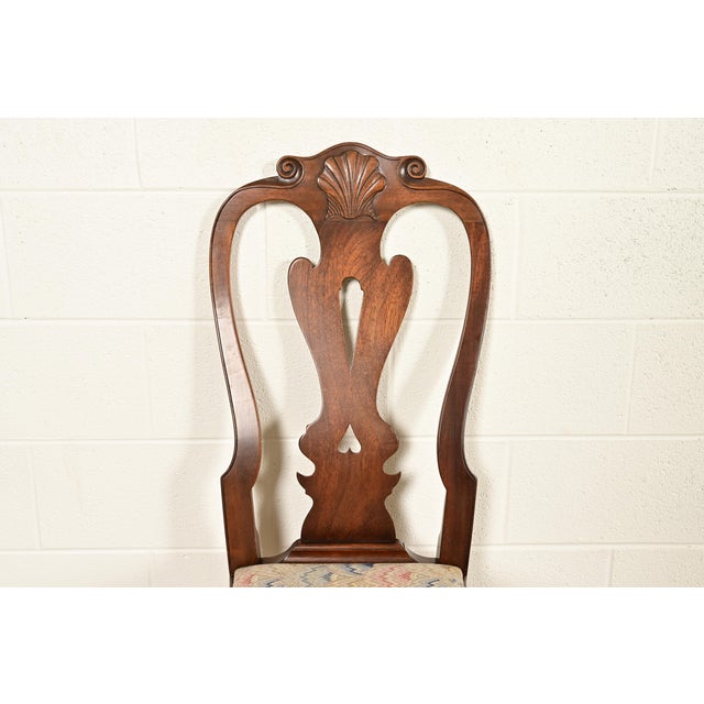 Wood Kittinger Georgian Carved Mahogany Side Chairs or Dining Chairs, Pair For Sale - Image 7 of 17