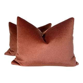 16"x20" Cinnamon Mohair Pillows-a Pair For Sale