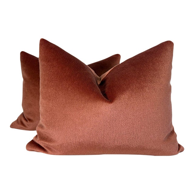 16"x20" Cinnamon Mohair Pillows-a Pair For Sale
