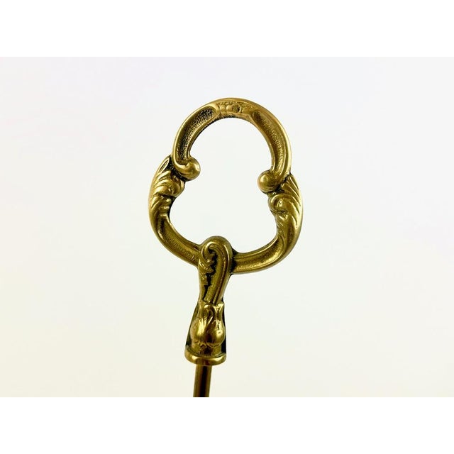 Mid-Century Modern Vintage Brass Sun Face Door Stopper, 1970s For Sale - Image 3 of 12