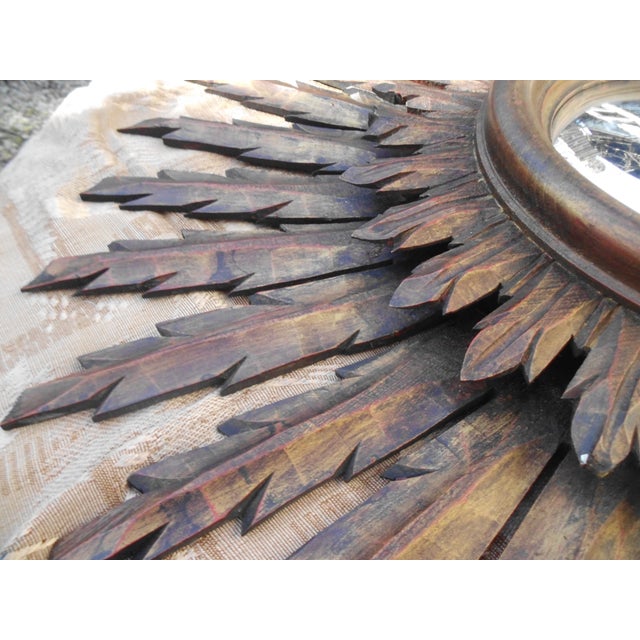 Wooden Sun Mirror, 1960s For Sale - Image 15 of 18