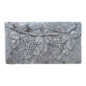 Italian Bas Relief Plaque of a Grape Vine in Carved Limestone