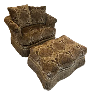 Adriana Chair 1/2 & Ottoman Set by Taylor King
