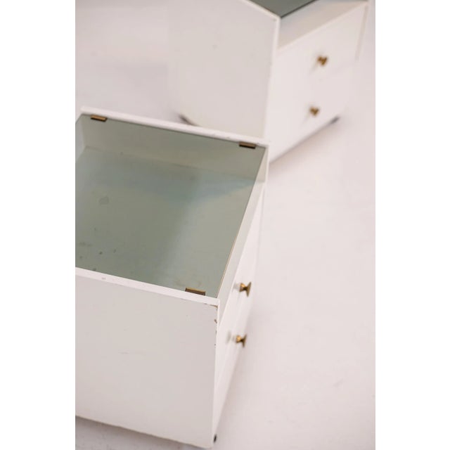 White Nightstands by Carlo De Carli for Luigi Sormani, 1960, Set of 2 For Sale - Image 6 of 12