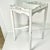 Antique White Vintage Shabby Chic Farmhouse Chippy Paint Wood Gallery Side Table. For Sale - Image 8 of 15