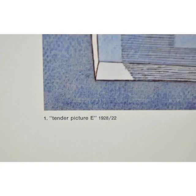 Baby Blue Rare 1965 Herbert Bayer "Tender Picture E" Offset Lithograph – Bauhaus Masterpiece For Sale - Image 8 of 10