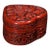 Vintage Chinese Carved Cinnabar Lacquer Jewelry Box With Floral Motif For Sale
