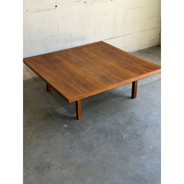 Mid 20th Century Large Danish Mid Century Modern Oak Square Coffee Table Scandinavian Low Table For Sale - Image 5 of 9