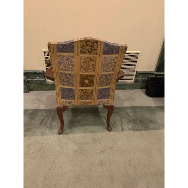 Traditional Vintage ‘Swan’ Carved Wood Armchair For Sale - Image 3 of 8