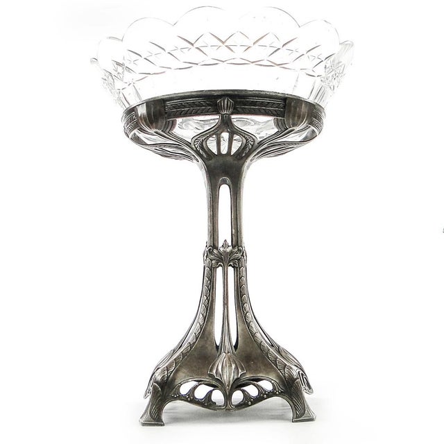 Art Nouveau Crystal Bowl on Stand from WMF, 1890s For Sale - Image 15 of 16
