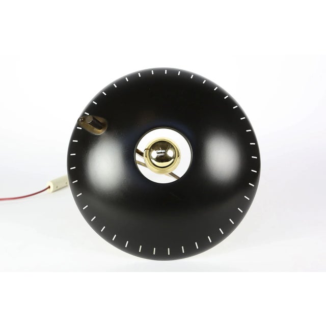 Philips Model Z Lamp in Brass and Black Metal by Louis Kalff for Philips, 1950s For Sale - Image 4 of 6