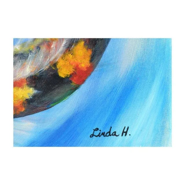 2000 - 2009 "Two Koi" Contemporary Aquatic Oil Painting, Framed For Sale - Image 5 of 5