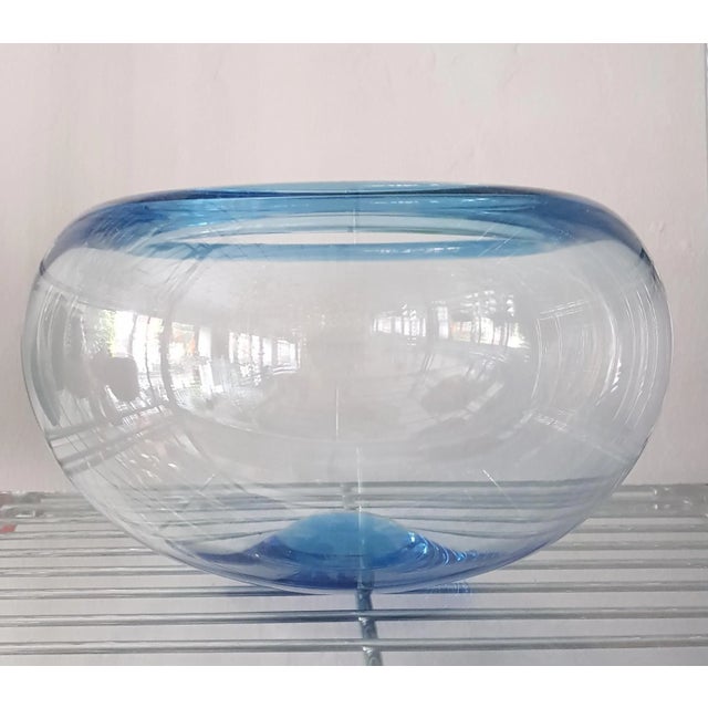 1950s Ocean Blue Bowl by Per Lütken for Holmegaard, 1950s For Sale - Image 5 of 5