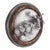 Traditional Paper Mache Fig Branch in Cartapesta Round Frame For Sale - Image 3 of 9