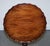 Hardwood Large Pie Crust Tilt Top Side Wine Plant Lamp Table, 1920s For Sale - Image 6 of 18
