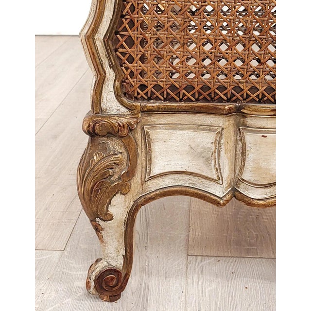 Belle Époque Painted and Gilt French Louis XV–Style Bed, Circa 1890 For Sale In San Francisco - Image 6 of 12