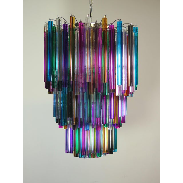 Multicolor Arlecchino Murano Chandeliers, 1990, Set of 2 For Sale - Image 13 of 15