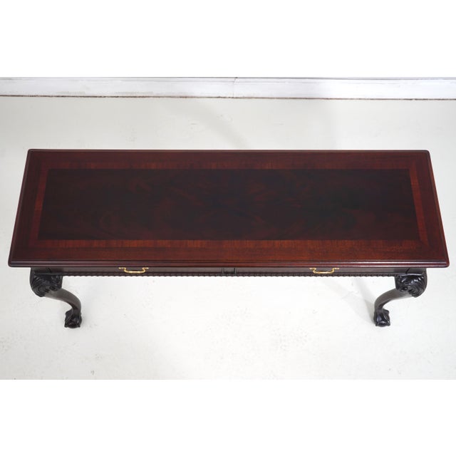 Thomasville Mahogany Ball & Claw Console Table For Sale In Philadelphia - Image 6 of 18