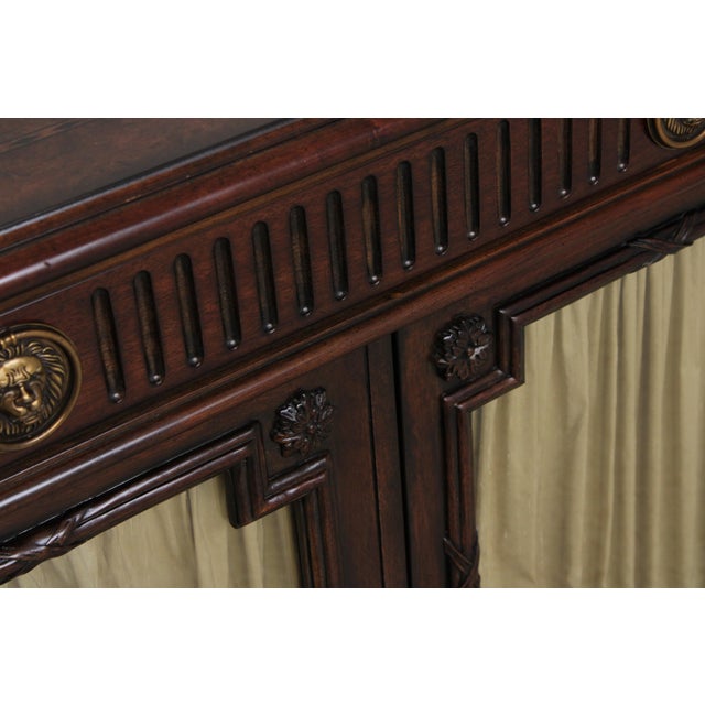 Brown Hickory White Co Regency Sideboard Buffet Curio Cabinet For Sale - Image 8 of 18