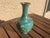 Metal Mid Century Chinese Cloisonné Teal Enamel Vase For Sale - Image 7 of 8