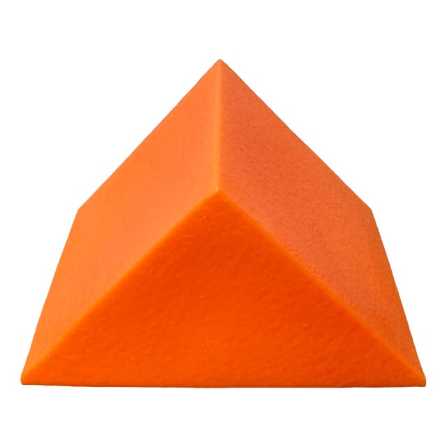 Postmodern Orange Prism Shape Floor or Table Lamp from Heico, 1980s For Sale