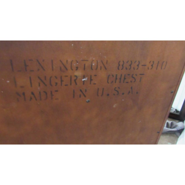 Brown Lexington Cherry Chest of Drawers Lingerie Chest Designer For Sale - Image 8 of 10