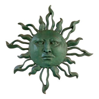 Large Sunburst Wall Sculpture, Garden or Patio Architectural Element For Sale