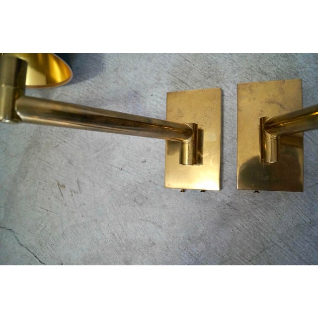 Brass 1960’s Mid-Century Hollywood Regency Brass Sconces by Chapman - A Pair For Sale - Image 8 of 12