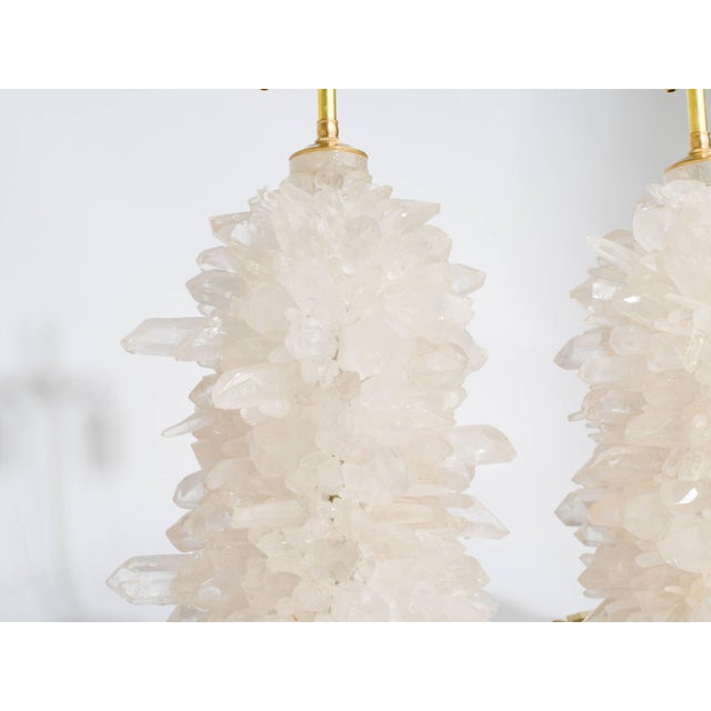 Rock Crystal Cluster Quartz Lamps For Sale - Image 4 of 6