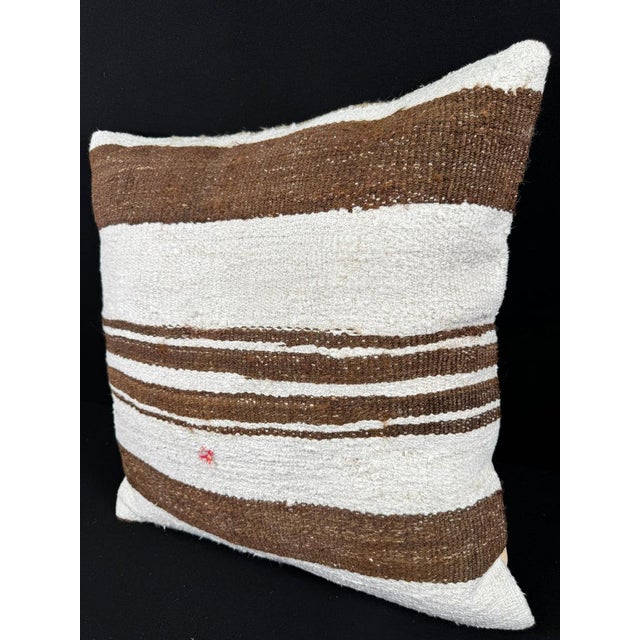 Turkish Hemp Pillow Cushion Natural Beige Brown Pillow Cushion Cover 24x24 #30361 Enhance your home decor with our Kilim...