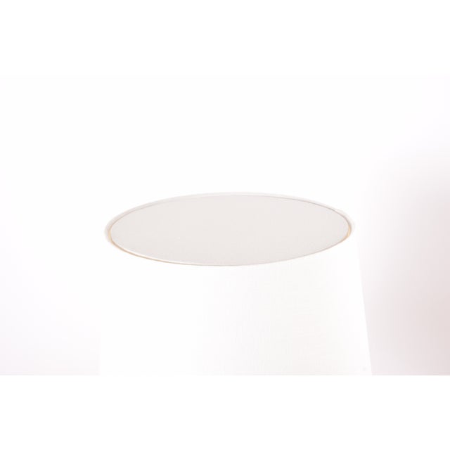 Textile Danish Ceramic Table Lamp with Brown Glaze and Zig Zag Decor from Michael Andersen & Søn, 1960s For Sale - Image 7 of 13