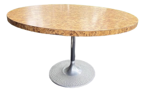 Mid Century Tulip Table Solid Wood Top Heavy