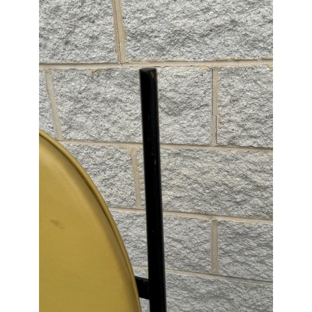 Animal Skin Pair of 1970s Italian Modern High-Back Sculptural Chairs in Yellow Leather For Sale - Image 7 of 10