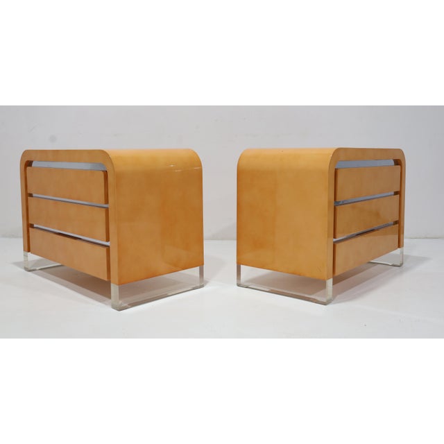 Wood Pair of Vladimir Kagan Nightstands For Sale - Image 7 of 12
