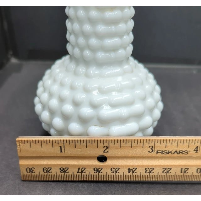 Vintage MCM E. O. Brody White Hobnail Milk Glass Bud Vase For Sale In Houston - Image 6 of 6