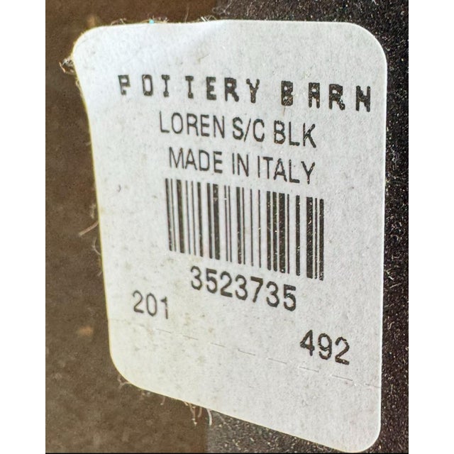 Pottery Barn Black Farmhouse Dining Chairs, Made in Italy- Set of 4 For Sale - Image 10 of 12