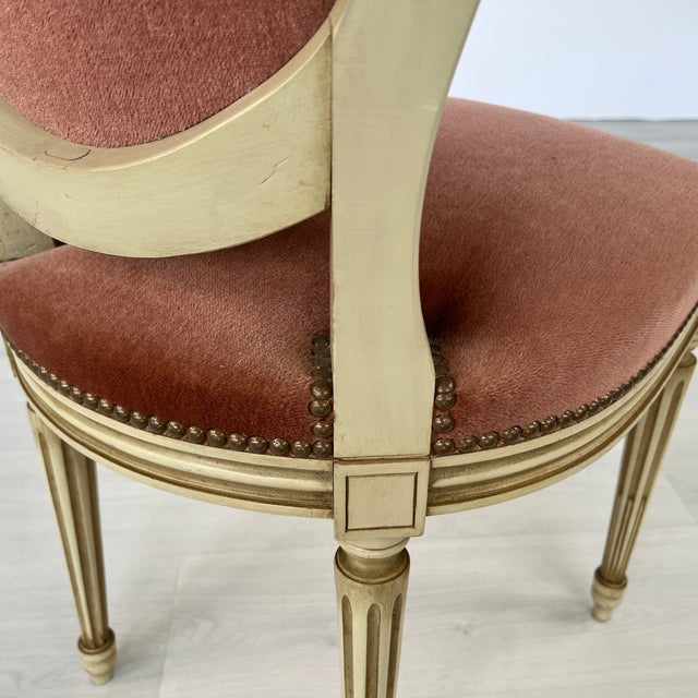 Original French Louis XVI Medallion Back Dining Chairs – Set of 6 For Sale - Image 10 of 12