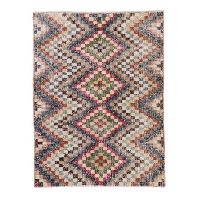 Vintage Turkish Sivas Rug, 04'05 X 05'10 For Sale