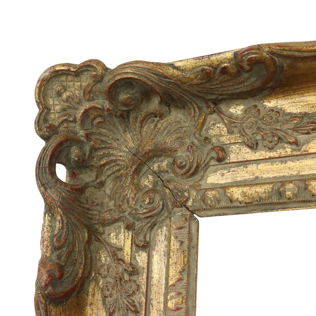 Antique Gold Leaf Frame in Pine, 1890s For Sale - Image 10 of 18