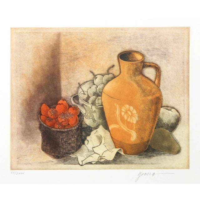 Miguel Herrera, Still Life With Strawberries, Etching and Aquatint For Sale
