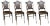 Antique Bentwood Dining Chairs from Jacob & Josef Kohn, Set of 4 For Sale