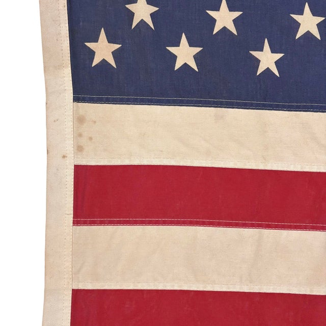 American Vintage Cotton American Flag With 50 Stars For Sale - Image 3 of 5